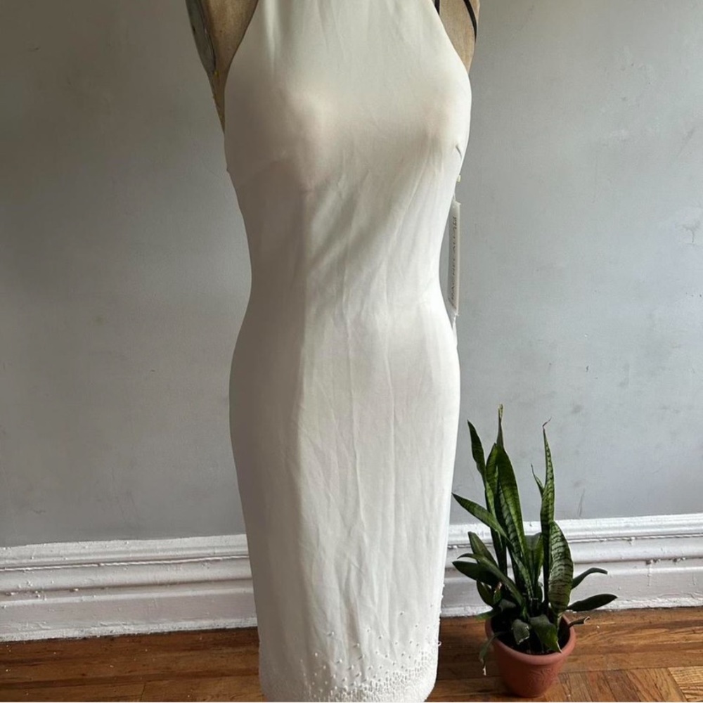 Rachel Allan White Backless Dress